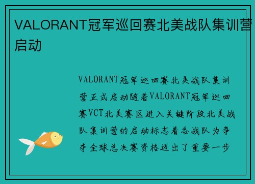 VALORANT冠军巡回赛北美战队集训营启动